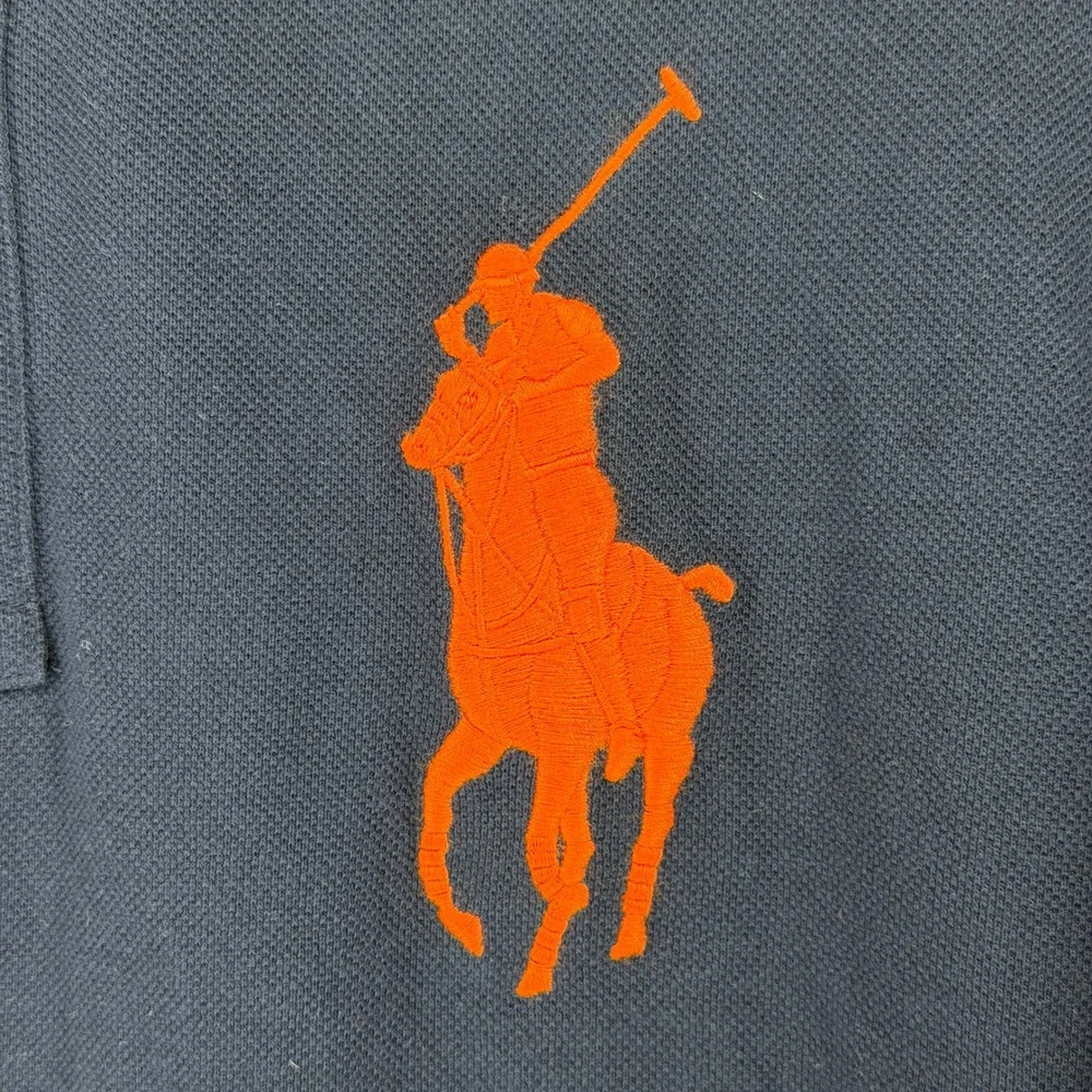Ralph Lauren‎ Polo Shirt Mens XLT Tall Navy Big Pony Logo Number 3